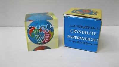 Vintage WWF Coliseum Video VHS Crystalite Globe Promotional Paperweight NIB RARE • $19.99