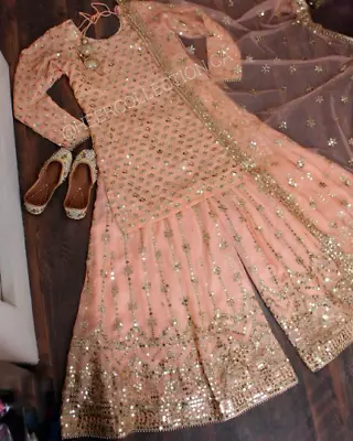 Indian Women Wear Georgette Top Palazzo & Designer Dupatta For Women Party Look • $67.10