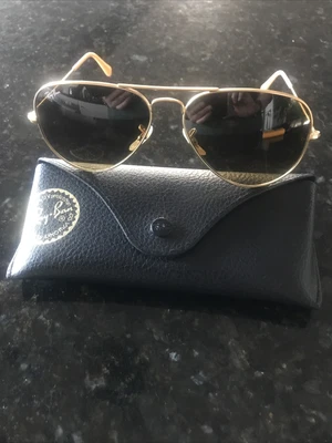 $105.50 • Buy Ray Ban RB3025 Aviator Large Metal - Pre-owned
