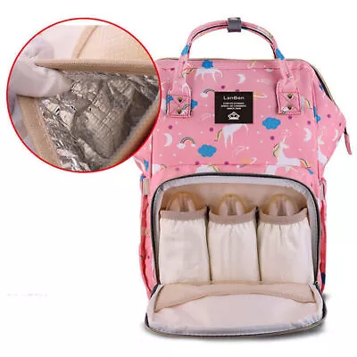 Waterproof Baby Diaper Backpack Mommy Bag Changing Backpack Bags U3K2 • £15.34