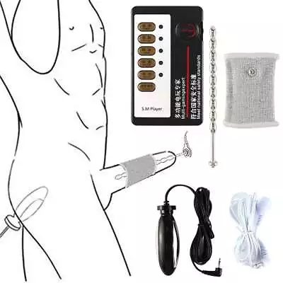 Electric E-Stim S-hock Urethral Sounds Metal Penis Plug Stretcher Dilator Kit US • $14.22