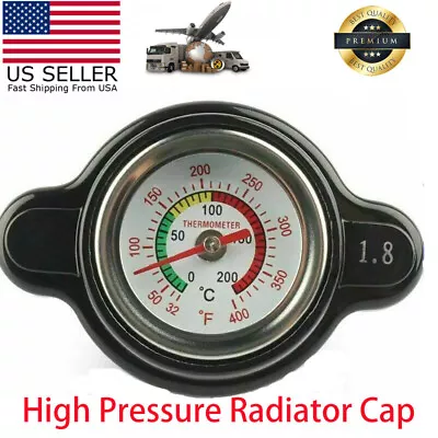 $11.79 • Buy High Pressure Radiator Cap W/ Temperature Gauge 1.8 Bar Radiator Cap 25.6Psi