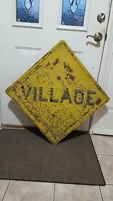 Antique Village Marble Reflector Road Street Sign Vintage • $800