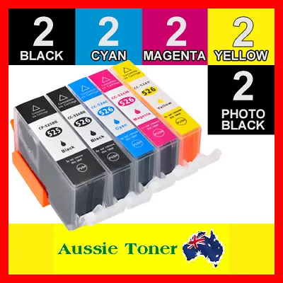 10x Ink Cartridges For Canon PGI-525 CLI-526 PIXMA MG5150 MG5250 5350 MX715 885 • $19.99