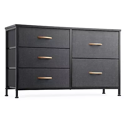 Dresser For Bedroom With 5 Drawers Storage Drawer Organizer Wide Chest Of D... • $102.84