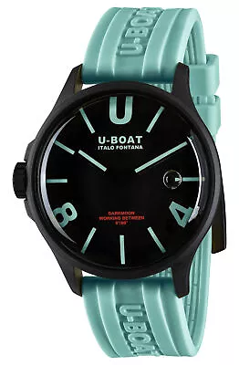 U-Boat Darkmoon Black PVD Black Dial Blue Silicon Strap Quartz Mens Watch 9526 • $779