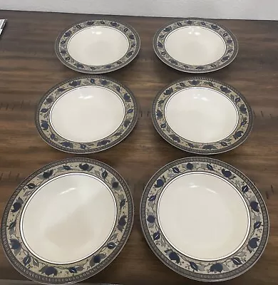 MIKASA Intaglio Arabella SOUP CEREAL SALAD PASTA Bowls: SET OF 6 (9.25 ) • $35