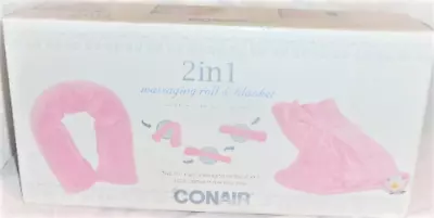 BNC Conair 2 In 1 MASSAGING ROLL & BLANKET Neck Massager Circulation Lap Blanket • $25.61