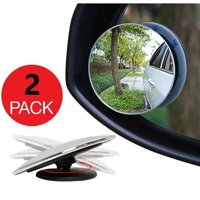 2x Blind Spot Mirror Rear Side View Towing Car Van Motorcycle Adjust Wide Angle • £2.95