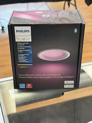 Philips Hue Smart Recessed 4 Inch LED Downlight - White And Color Ambiance Color • $38