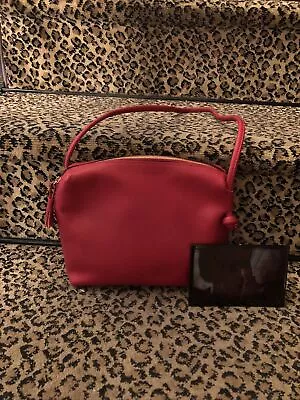 Bottega Veneta Red Leather Marco Polo Nodini Shoulder Bag Tassel Zip & Mirror! • $125