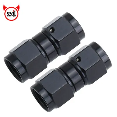 $12.99 • Buy 2×Coupler Fitting Connector 6AN 8AN 10AN Swivel Female To Female Fitting Adapter