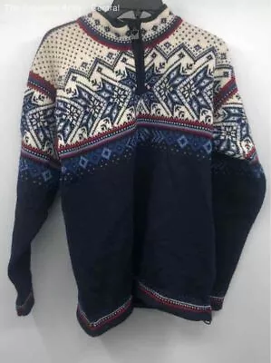 Dale Of Norway Mens Multicolor Fair Isle Quarter-Zip Pullover Sweater Size Small • $9.99