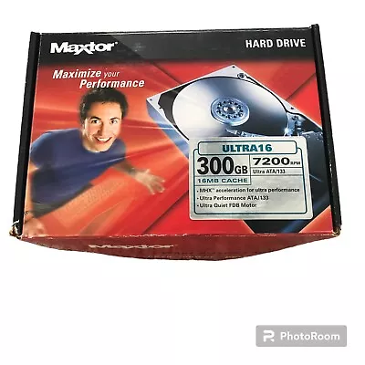 Maxtor Ultra Series 300GB 7200 RPM Ultra ATA/133 Internal Hard Drive MHX Quiet • $39