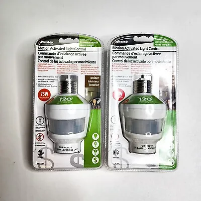 2 Pack Westek Indoor Motion Activated Light Control 75 Watts Max CFL Compatible • $24.95