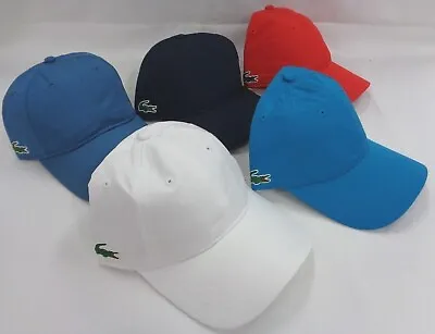 NEW MENS LACOSTE Sport DIAMOND WEAVE TAFFETA HAT CAP PICK COLOR ADJUSTABLE • $32