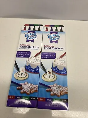 2x TWO Pack Food Coloring Markers Food Cake Decorator Pens Edible Pigment Pen • £8.75