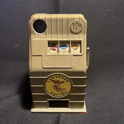 Vintage 1950's Metal Mechanical  Jack Pot Bank  Reno - Nevada - Slot   Machine • $24