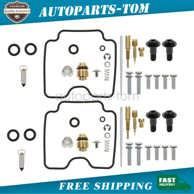 $21.59 • Buy 2 Sets For 99-2009 Yamaha V-Star 1100 XVS1100 Carburetor Repair Kit Air Screw U