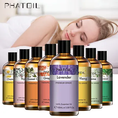 $18.99 • Buy PHATOIL 100ml Essential Oils Pure Natural Aromatherapy Diffuser Oil With Dropper