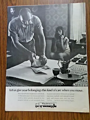 1969 Mayflower Moving Transit Company Ad Give Your Belongings This Kind Of Care • $3