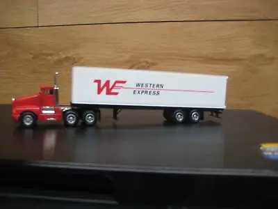 KENWORTH SEMI TRACTOR With WESTERN EXPRESS  TRAILER  RED/WHITE  1:87   DAYCAB • $15