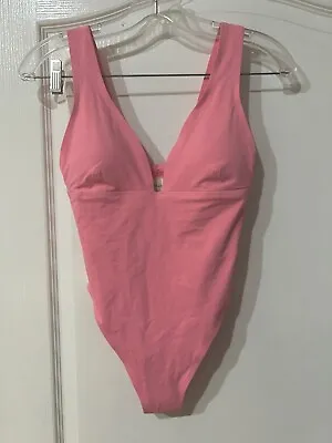 L*Space Swimsuit Bathing Suit Katniss One Piece Seamless Pink NWT Size S (B812) • $49