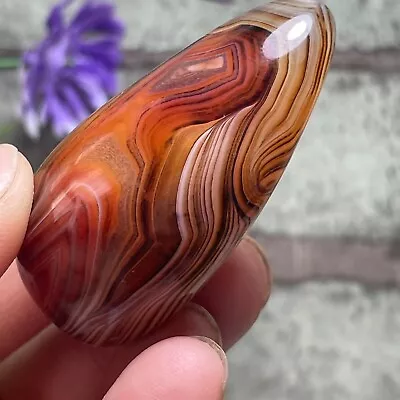 Crazy Lace SILK Banded Agate Polish Crystal Tumbled Stone Madagascar  32g M7228 • $1.25