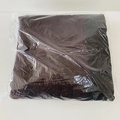 Qantas Airlines Business Class Blanket Charcoal + Red Pin Stripe New Sealed • $128.71