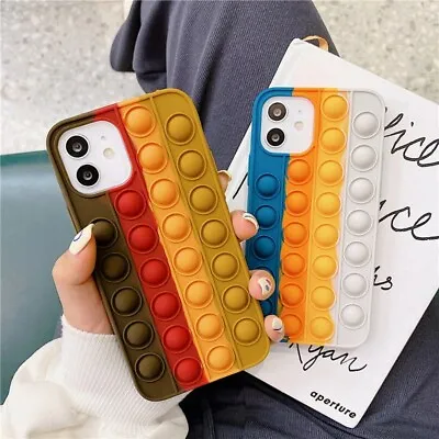 3D Push Rainbow Bubble Pop It Phone Case For IPhone 14 13 11 Pro SE20 XS MAX XR • $12.99