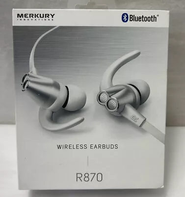 New MERKURY R870 White Wireless Bluetooth Earbuds (S8) • $15.95