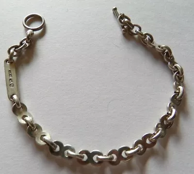 Solid Signed Sterling Silver Kit Heath Fancy Link Mini Identity Bracelet Yl475a4 • £32.99