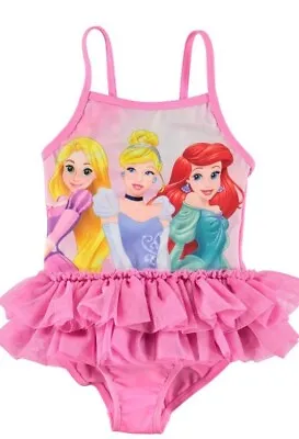 £6.49 • Buy Girls Disney Princess Ariel, Rapunzel, Cinderella Swimming Costume Swimsuit 7-8