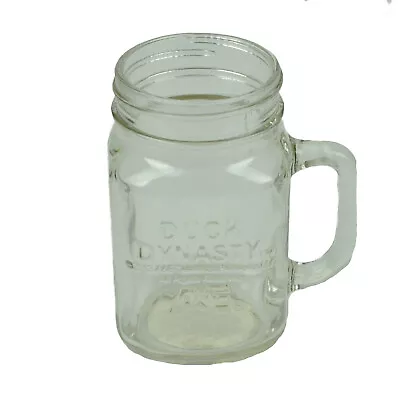 Duck Dynasty A&E Mason Jar Cup Clear Handle TV Show Drink Beverages Glass  • $18.36