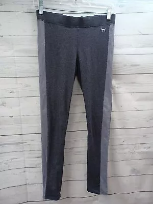 Victorias Secret PINK Leggings Women's Gray Side Stripe Yoga Small • $9.99