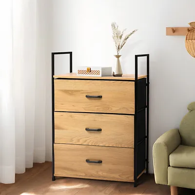 Fabric Chest Of Drawer 4/6-Drawer Dresser Storage Organizer Bedroom Cabinet Unit • £39.95