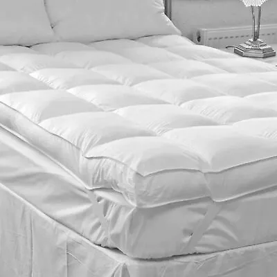 £11.95 • Buy Mattress Toppers/Protectors Microfiber 4  Inch/10cm Luxury Quality Soft All Size