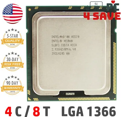 Intel Xeon X5570 CPU 2.93 GHz 8M Quad Core LGA 1366 Server Processor SLBF3 95W • $5.59