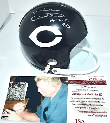 Mike Ditka Signed White One Bar Tb Vsr4 Mini Helmet Chicago Bears Hof 88 Jsa • $179.99
