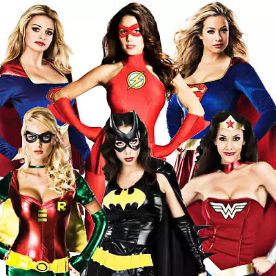 £39.99 • Buy Sexy Superhero Costumes Womens Comic Book Movie Ladies Adult Fancy Dress Outfit