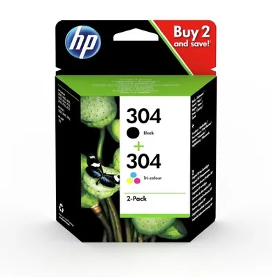 £26.92 • Buy Original HP 304 Black & Colour Ink Cartridges For DeskJet 5032 Inkjet Printers