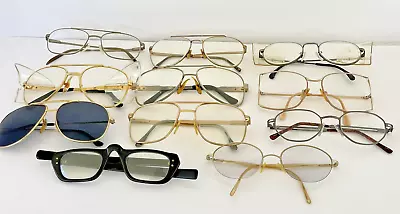 Lot Of 11 Vintage Used  Eyeglasses  For  Men And Women For  Frame Only • $48