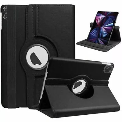£8.99 • Buy For Apple IPad Pro 12.9  2017/2018/2021 Rotating Leather Case Cover Smart Stand