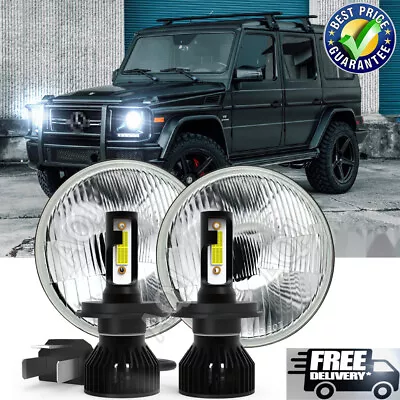 2pcs 7 Inch Headlights Hi/Lo Beam For 2002-2006 Mercedes Benz W463 G Class Wagon • $86.79