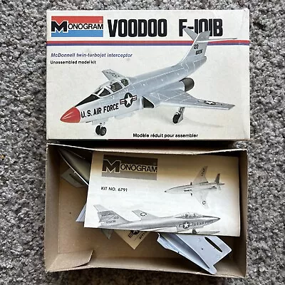 Monogram F-101B VOODOO USAF Interceptor Jet VINTAGE Kit # 6791 1/109 Scale • $10