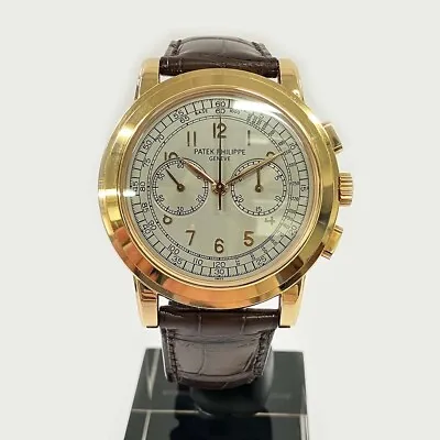 Patek Philippe Complications Chronograph Rose Gold Silver Dial 5070R-001 • $67999