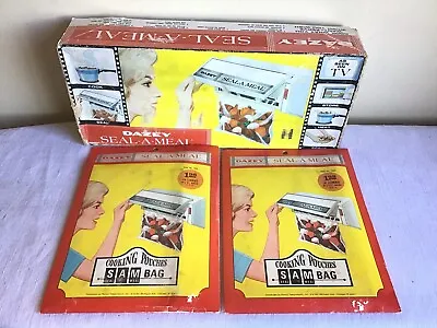 Vintage NOS Dazey Seal-A-Meal Kitchen Appliance Seal A Meal Cooking Pouches Set • $24.49