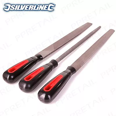 £15 • Buy LARGE HEAVY DUTY SILVERLINE FILE SET 10 /250mm Wood/Metalwork Filing/Grinding
