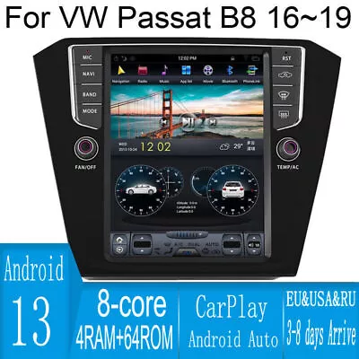 10.4  Android Navigation Car GPS Stereo Tesla Style For Volkswagen VW Passat CC • $640