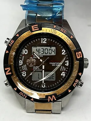 S.U.G. Swiss Watch - 46mm St. Steel Analog And Digital Watch - NEW • $80